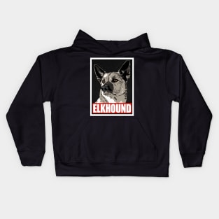 Elkhound Hope Poster Kids Hoodie